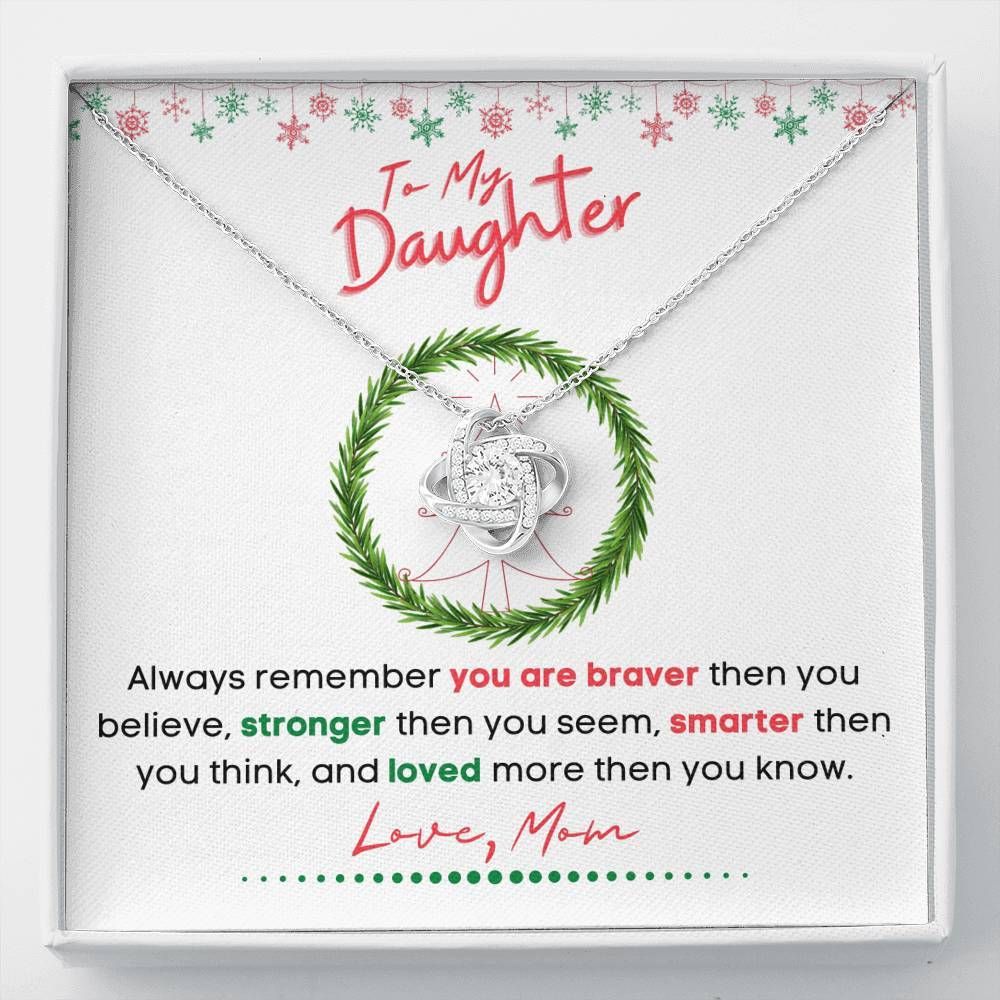 Mary Christmas For Love My Daughter Love Knot Necklace