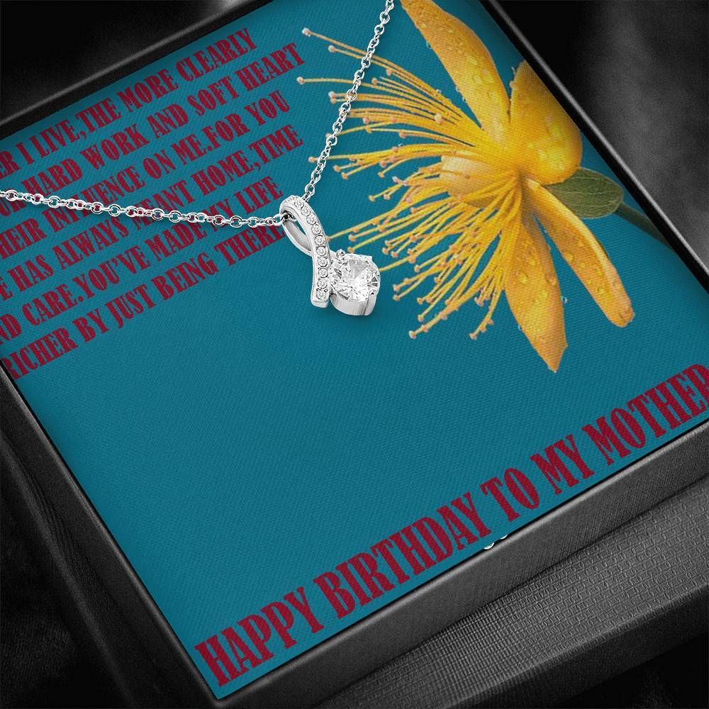 May God Long Live My Mom 14K White Gold Alluring Beauty Necklace Gift For Mom Mama