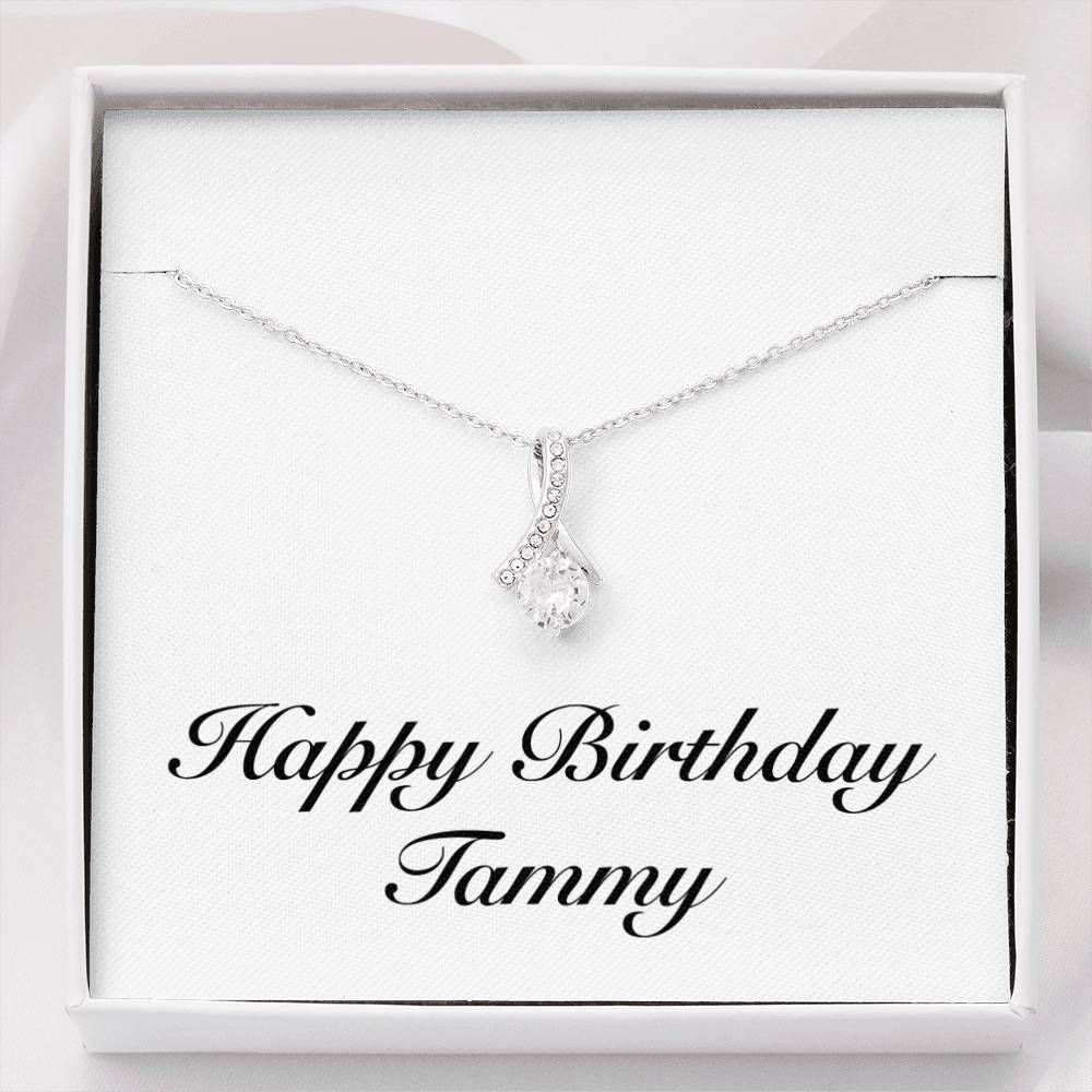 Meaningful Birthday Present For Girl Name Tammy Silver Alluring Beauty Necklace