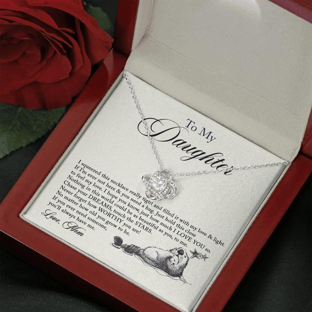 Meaningful Gift For Daughter I Will Always Be With You Love Knot Necklace