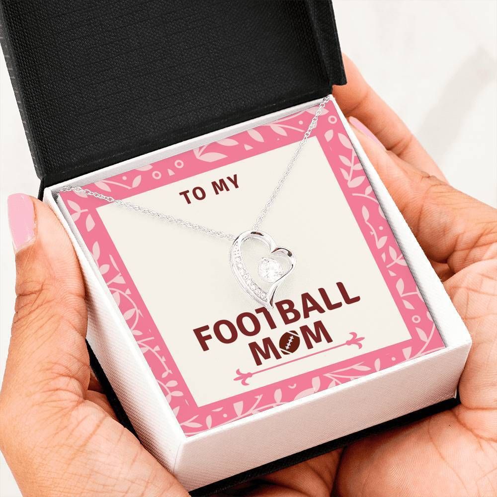 Meaningful Gift To My Football Mom Forever Love Necklace