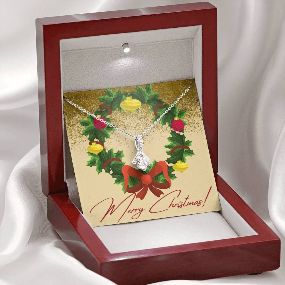Merry Christmas Circle Alluring Beauty Necklace For Women
