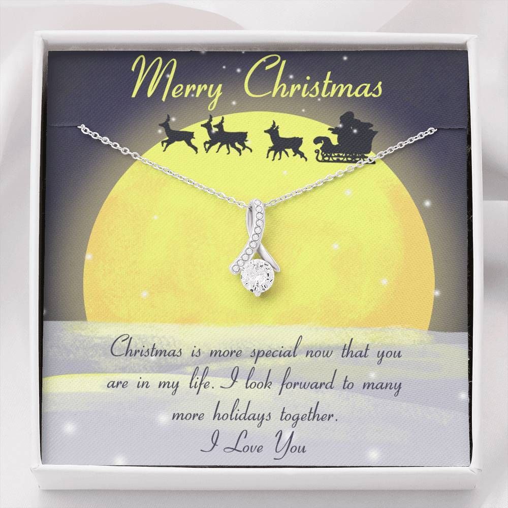 Merry Christmas Full Moon Love You Alluring Beauty Necklace