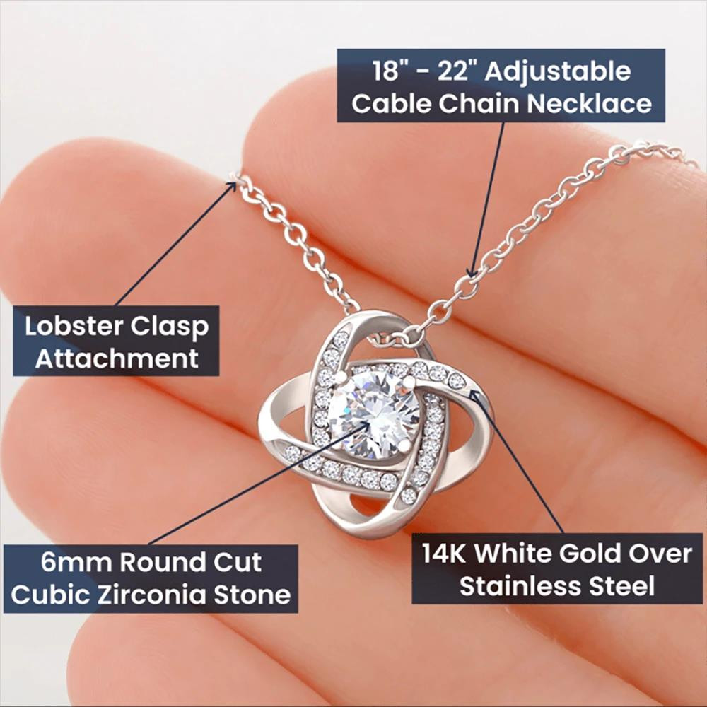 Merry Christmas Gift For Wife Thanks For Being An Amazing Wife Love Knot Necklace