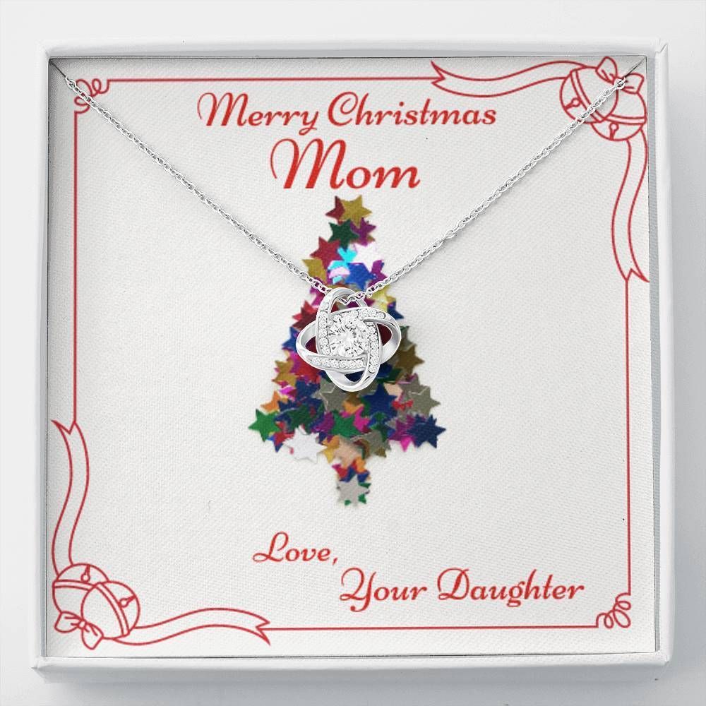 Merry Christmas Love Knot Necklace Gift For Mom