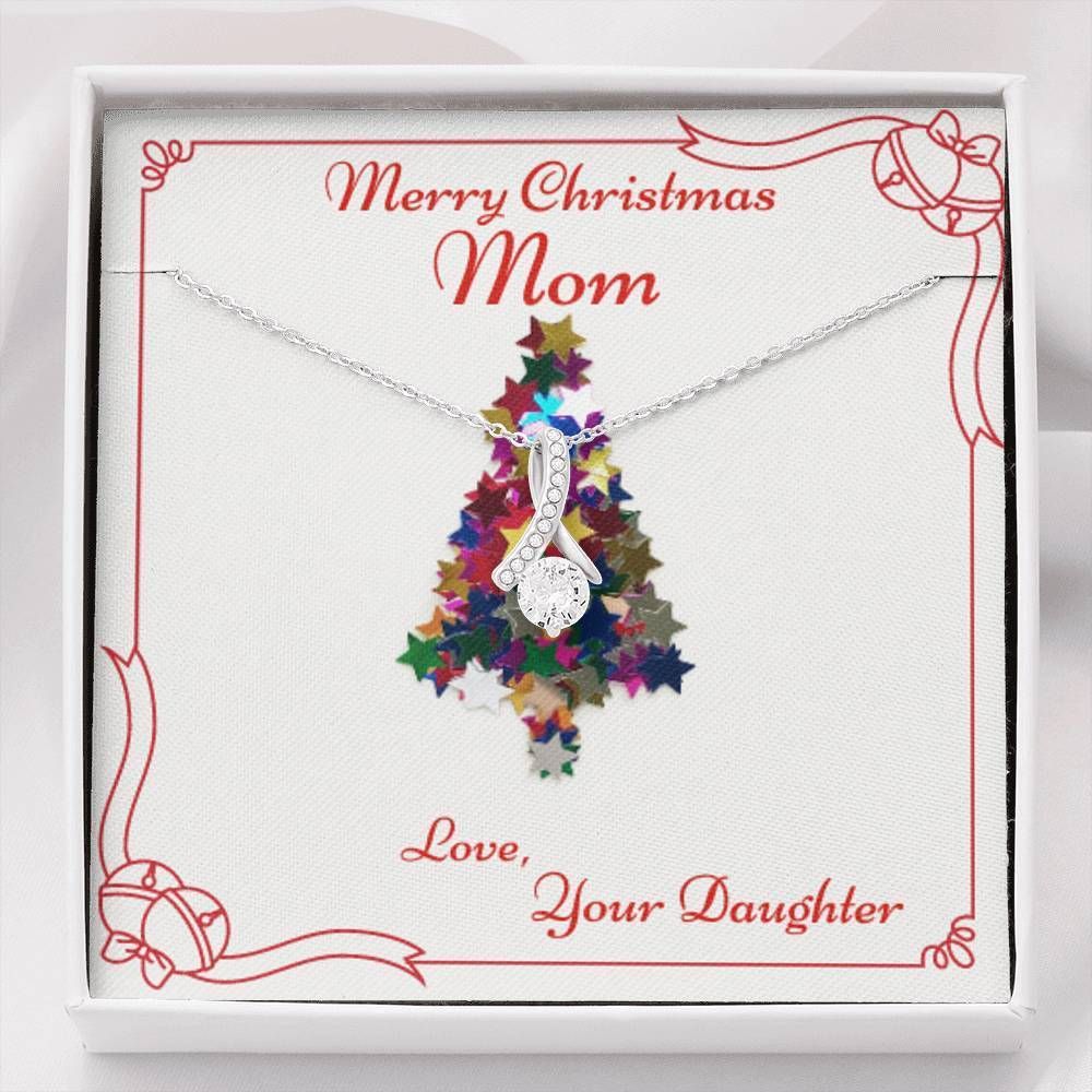 Merry Christmas Mom Alluring Beauty Necklace Gift For Mom