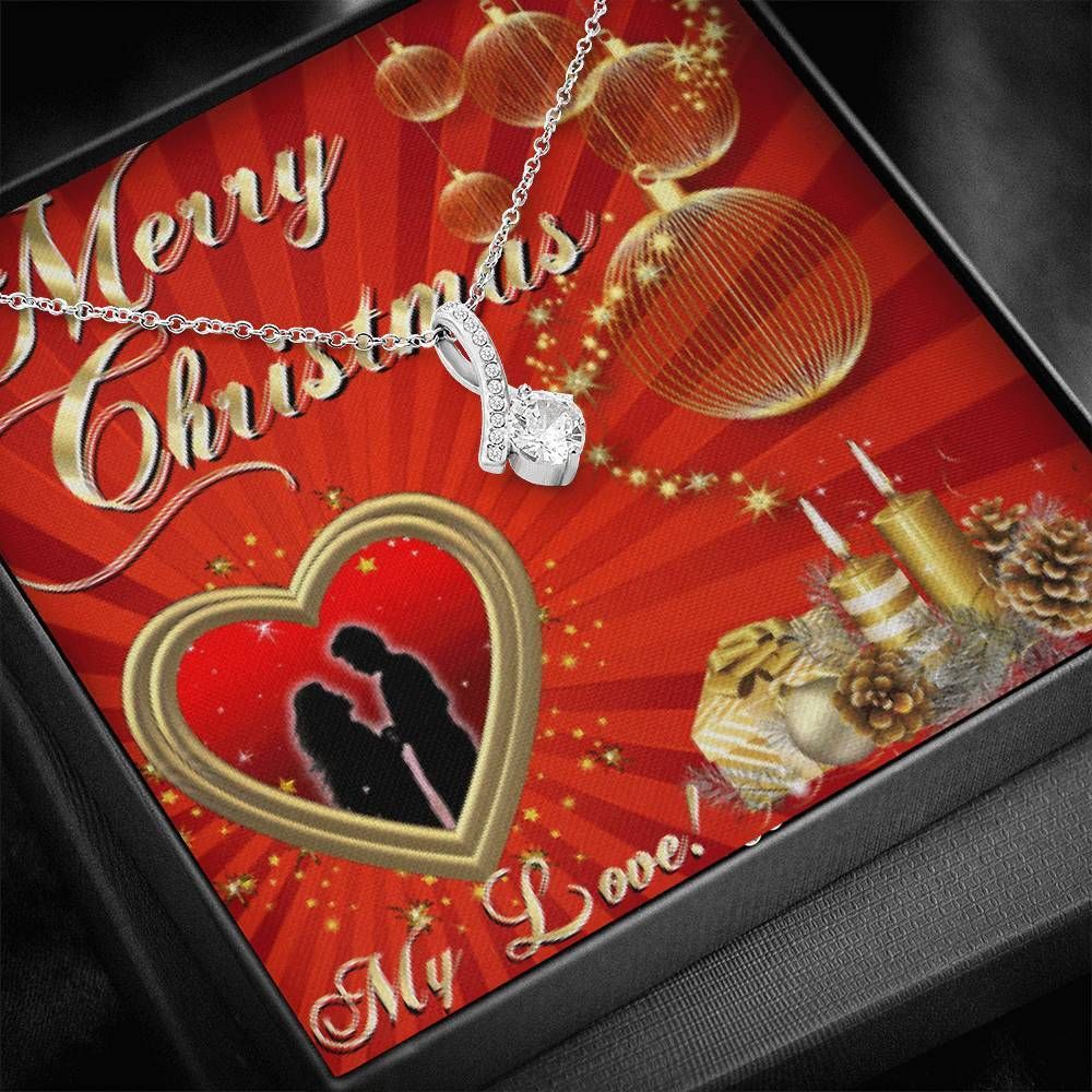 Merry Christmas Sparking Atmosphere Alluring Beauty Necklace Gift For Honey