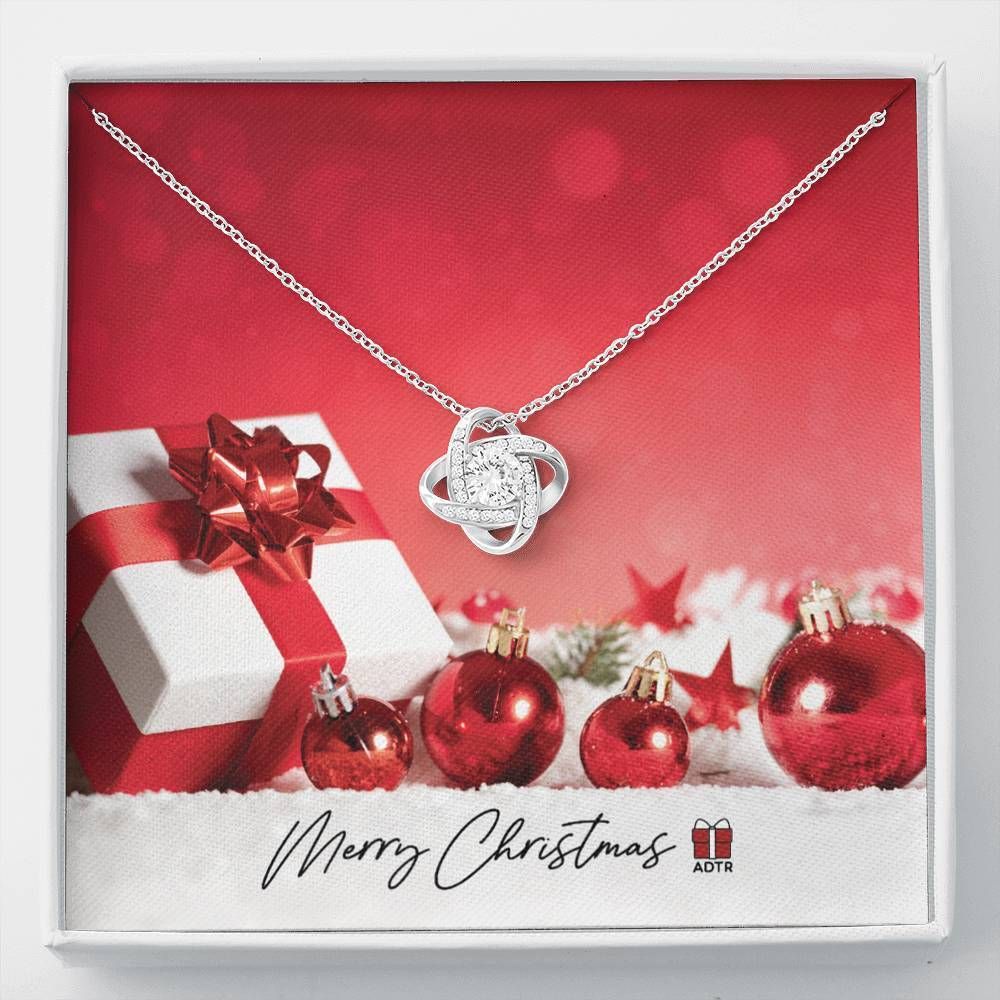 Merry Christmas Wonderful Time Love Knot Necklace To Women