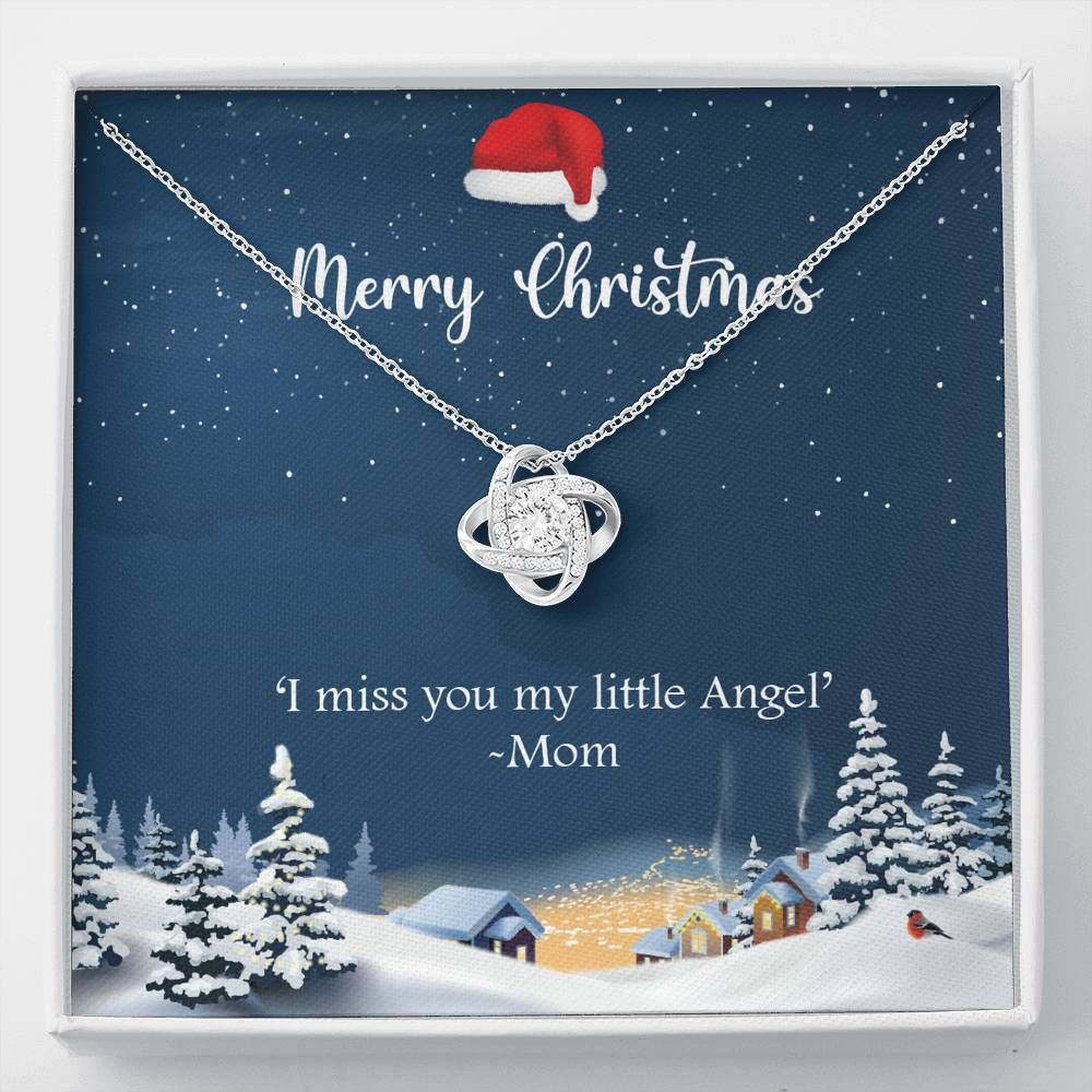 Miss You Love Knot Necklace To Daughter Christmas