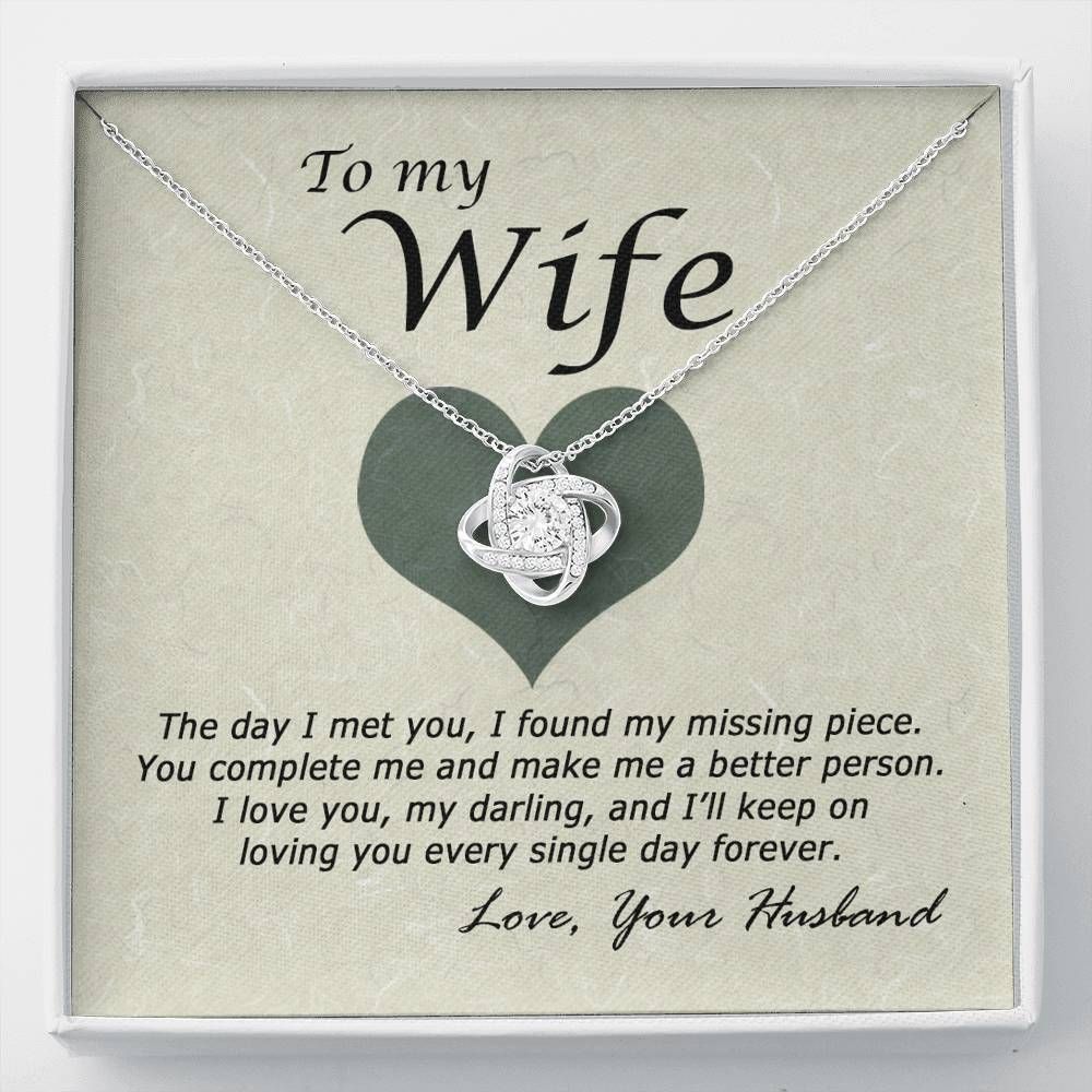 Missing Piece Love Knot Necklace Gift For Life Partner