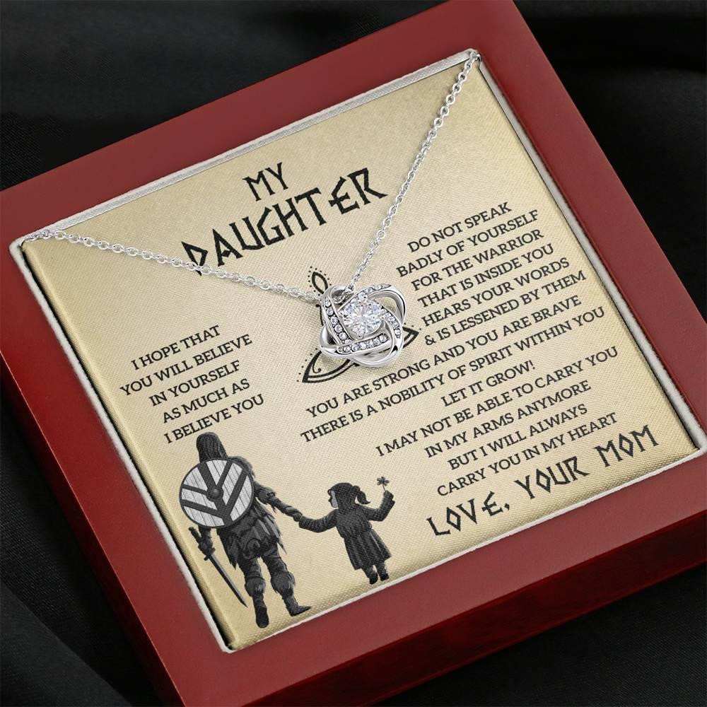 Mom Gift For Daughter I May Not Able To Carry You Love Knot Necklace