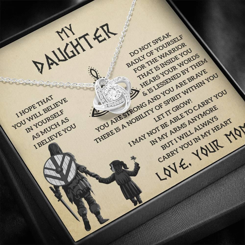 Mom Gift For Daughter I May Not Able To Carry You Love Knot Necklace