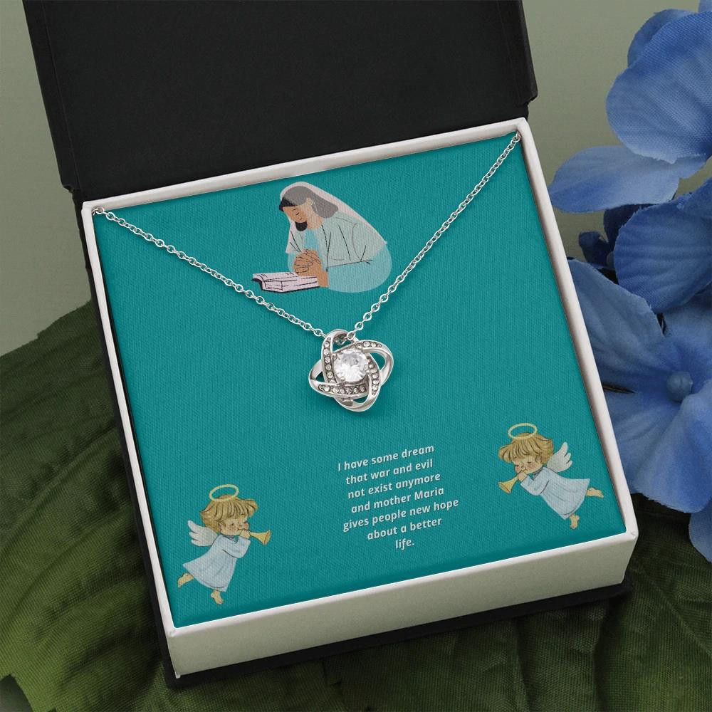 Mom Gift For Daughter Love Knot Necklace Give Someone Hope About True Love