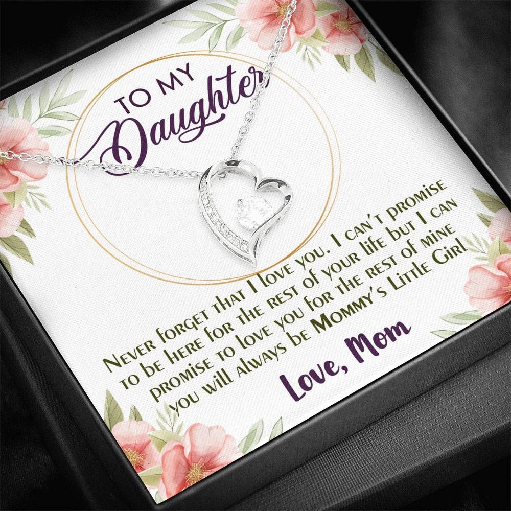 Mom Gift For Daughter Silver Forever Love Necklace Never Forget That I Love You