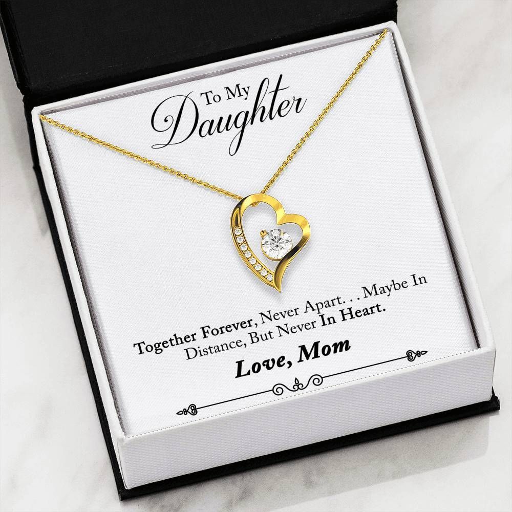Mom Gift For Daughter Silver Forever Love Necklace Together Forever