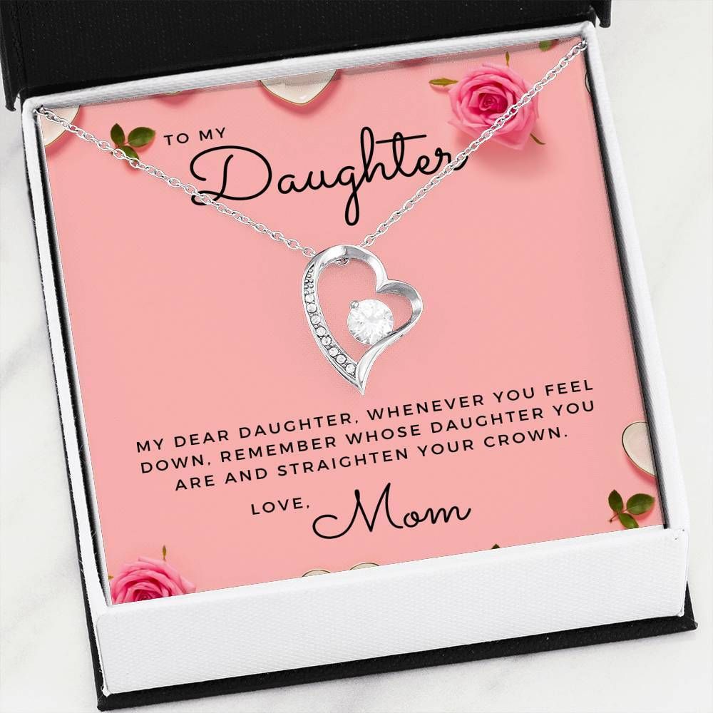 Mom Giving Daughter Silver Forever Love Necklace How Proud You Are