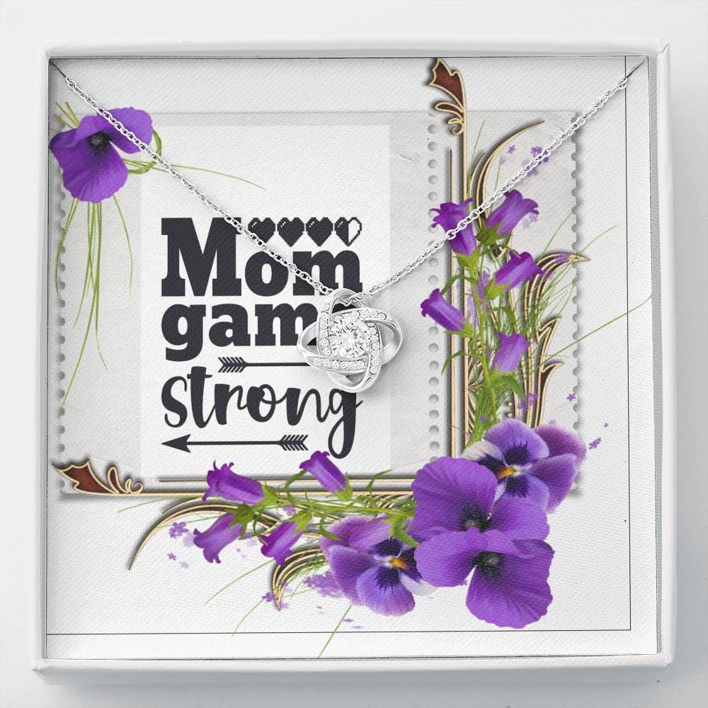 Mom Strong Love Knot Necklace Giving Mom