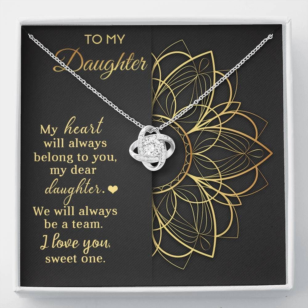 Mom To Daughter Love Knot Necklace Necklace