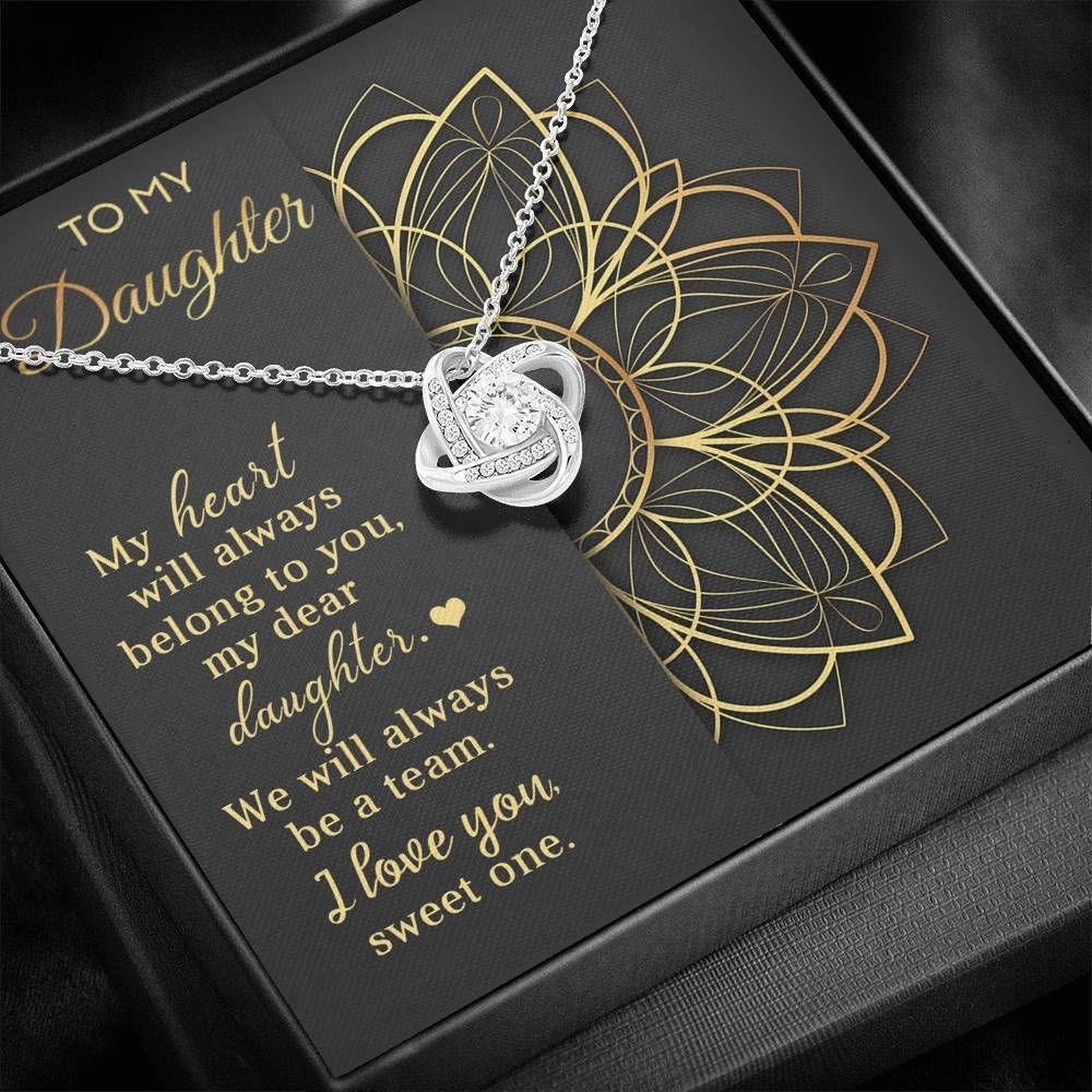 Mom To Daughter Love Knot Necklace Necklace
