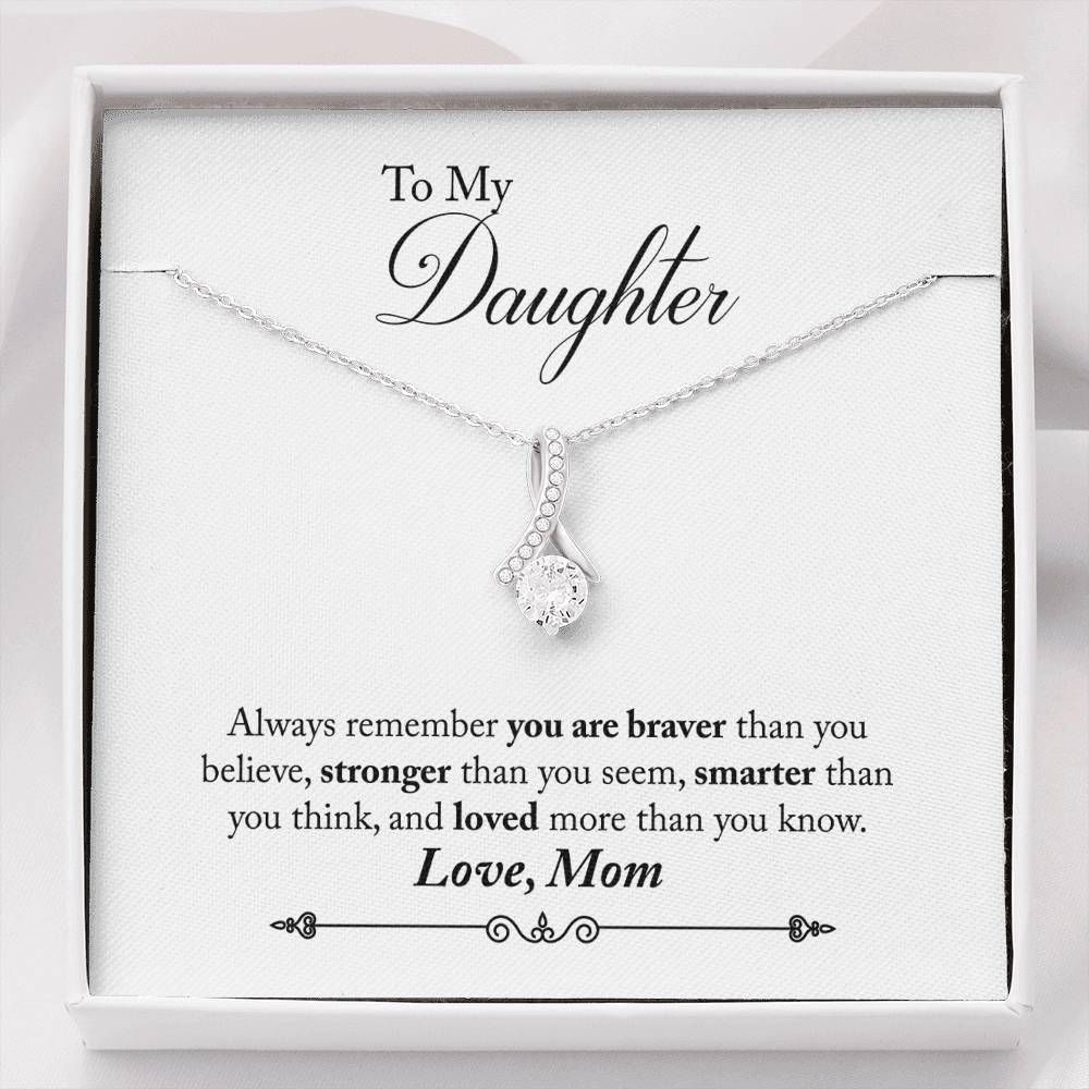 Mom To Daughter Loved More Than You Know Alluring Beauty Necklace