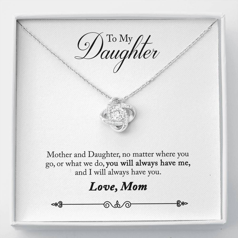 Mother And Daughter Love Knot Necklace