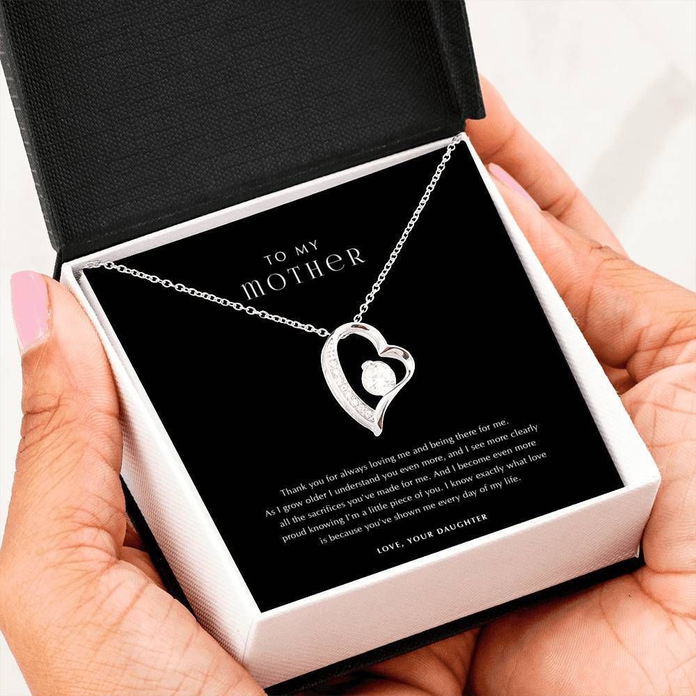Mother I Know What Love Is Black Forever Love Necklace For Mom