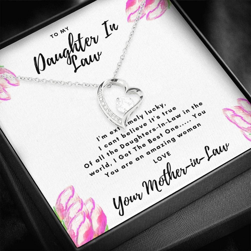 Mother-in-law Giving Daughter-in-law Forever Love Necklace You're An Amazing Woman
