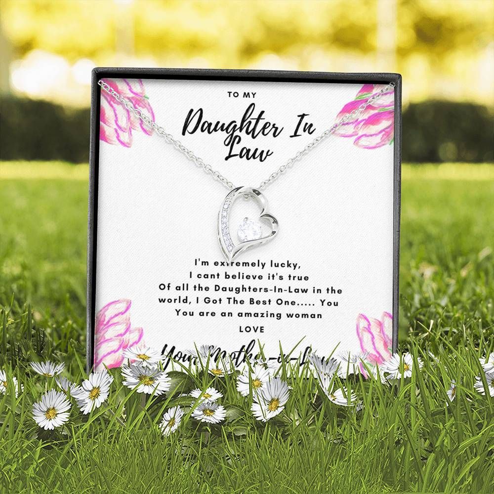 Mother-in-law Giving Daughter-in-law Forever Love Necklace You're An Amazing Woman