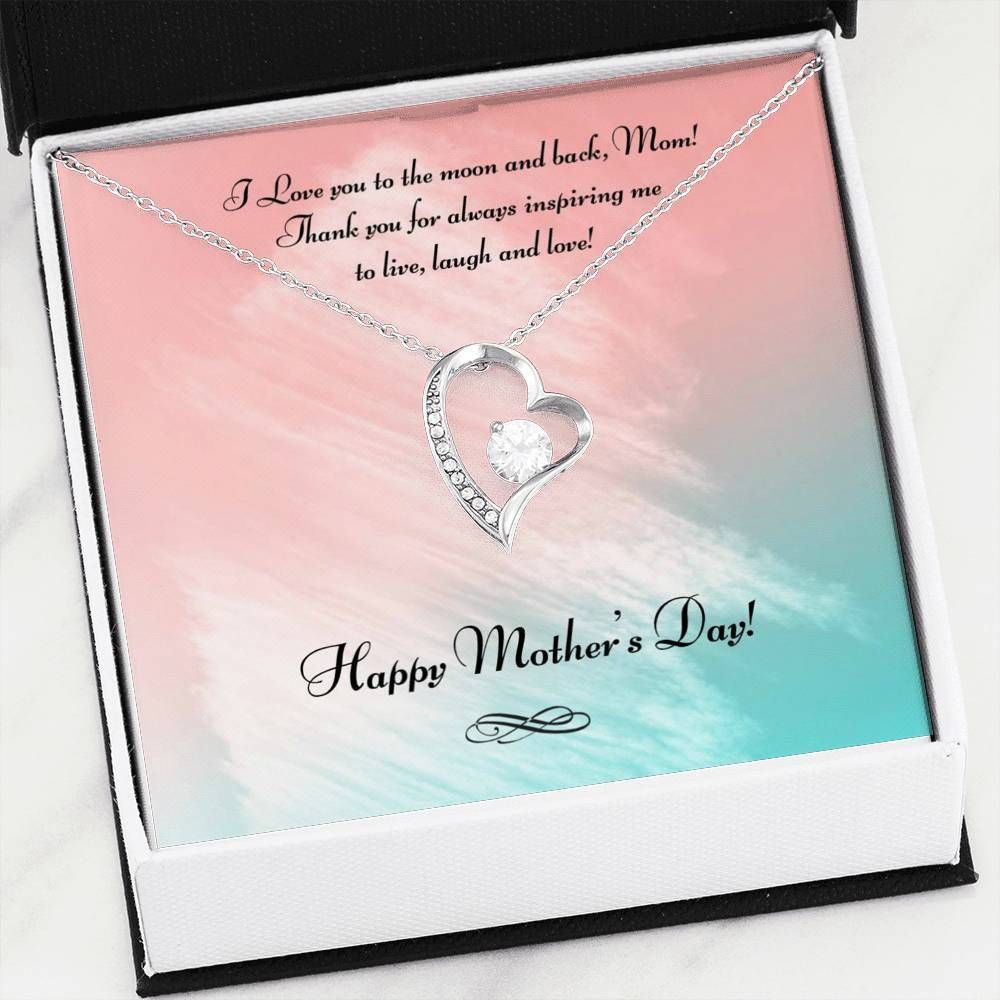 Mother's Day I Love You To The Moon And Back Forever Love Necklace
