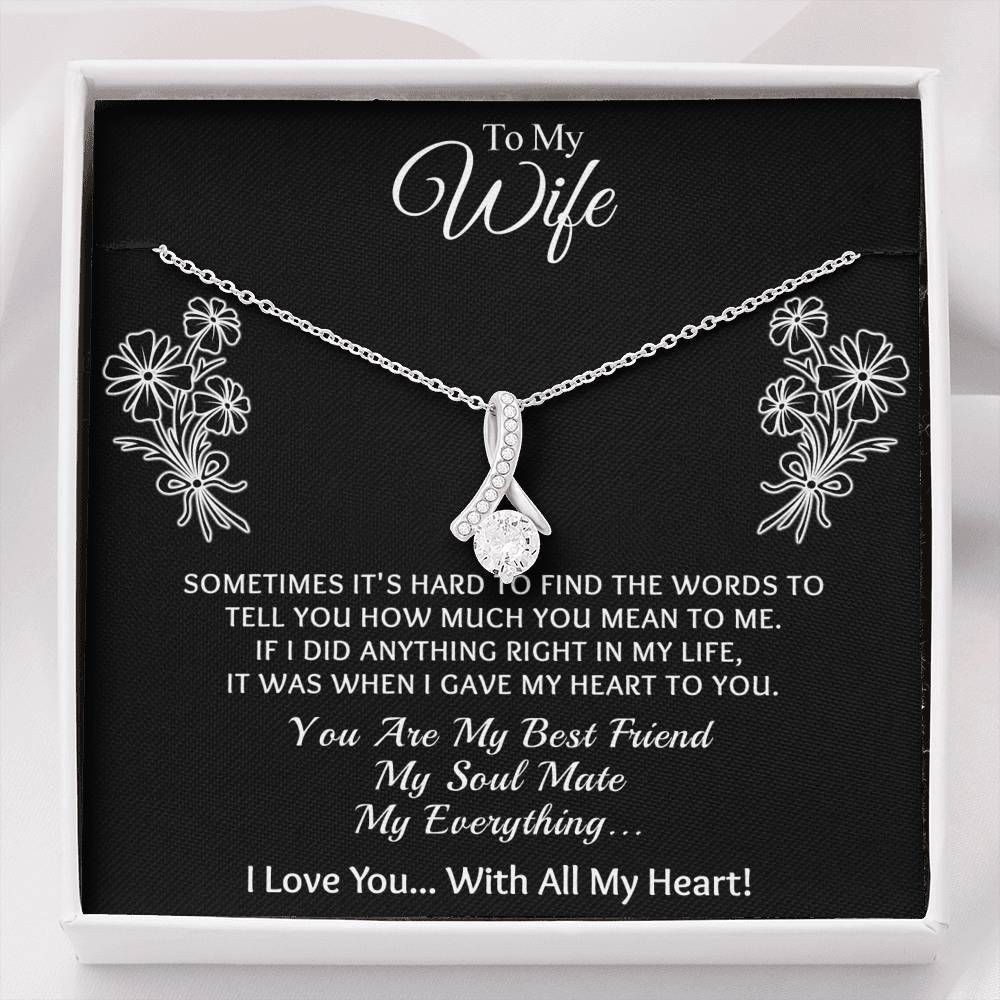 My Best Friend My Soulmate Alluring Beauty Necklace For Wife