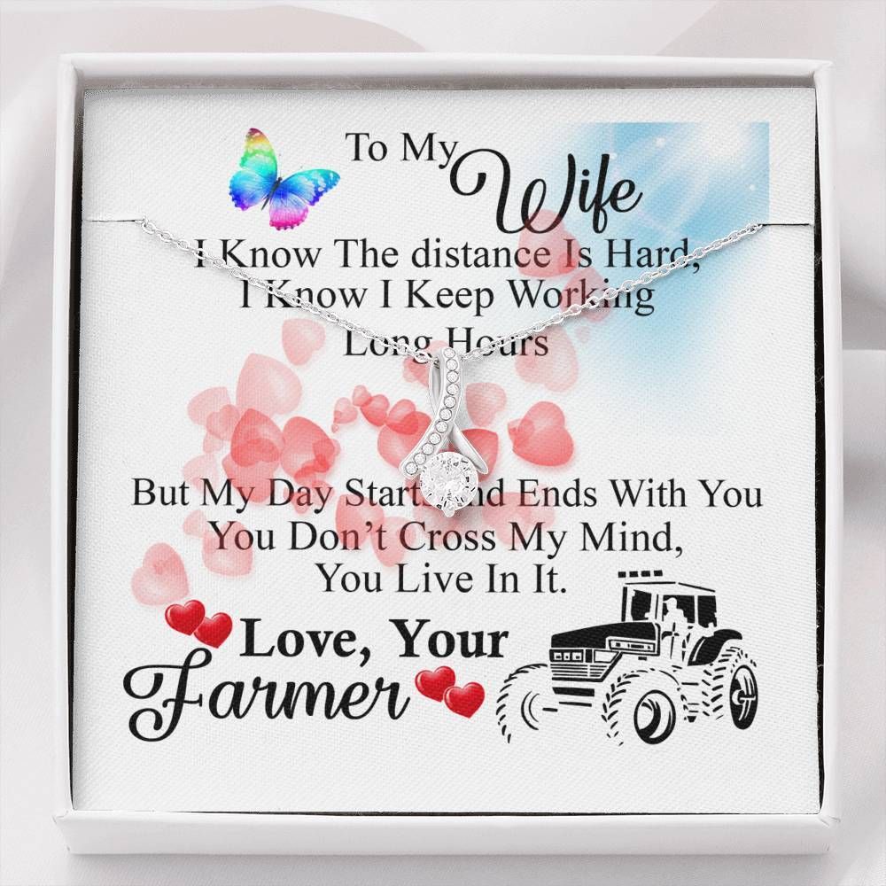My Day Starts And Ends Alluring Beauty Necklace Gift For Farmer Wife
