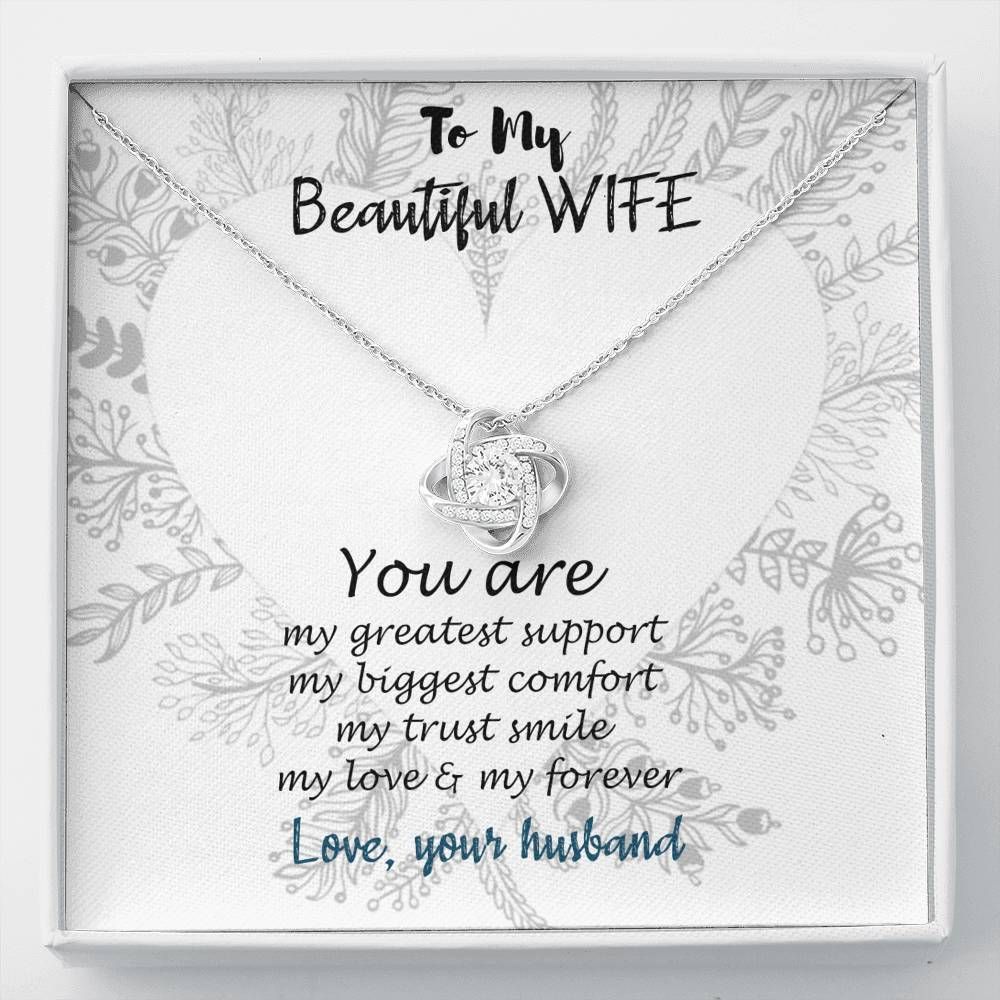 My Greatest Support Forever Love Knot Necklace Gift For Wife