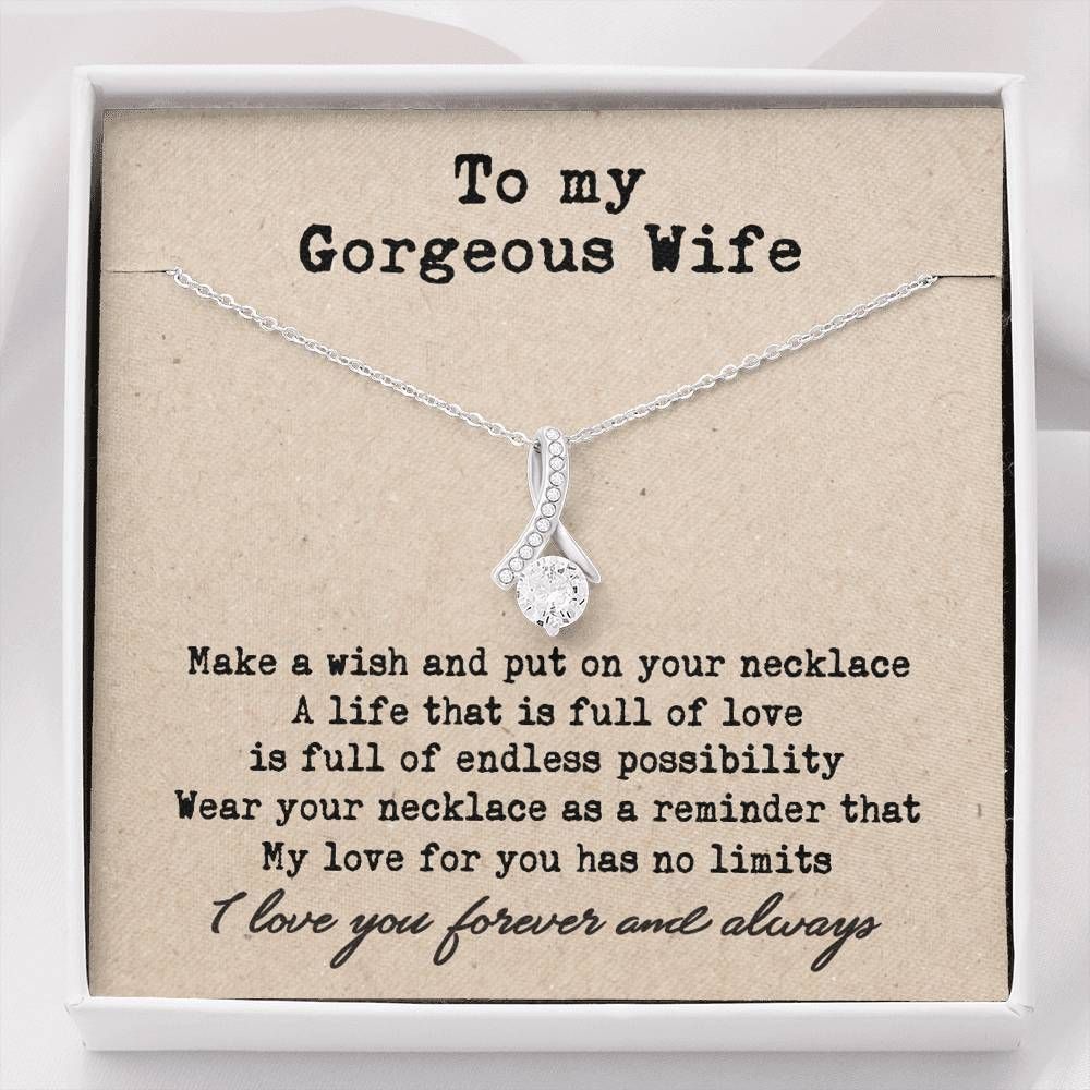 My Love For You Has No Limits Alluring Beauty Necklace Gift For Wife