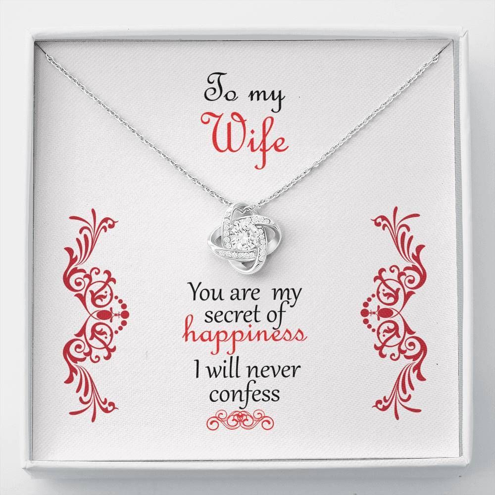 My Secret Of Happiness Love Knot Necklace For Wife