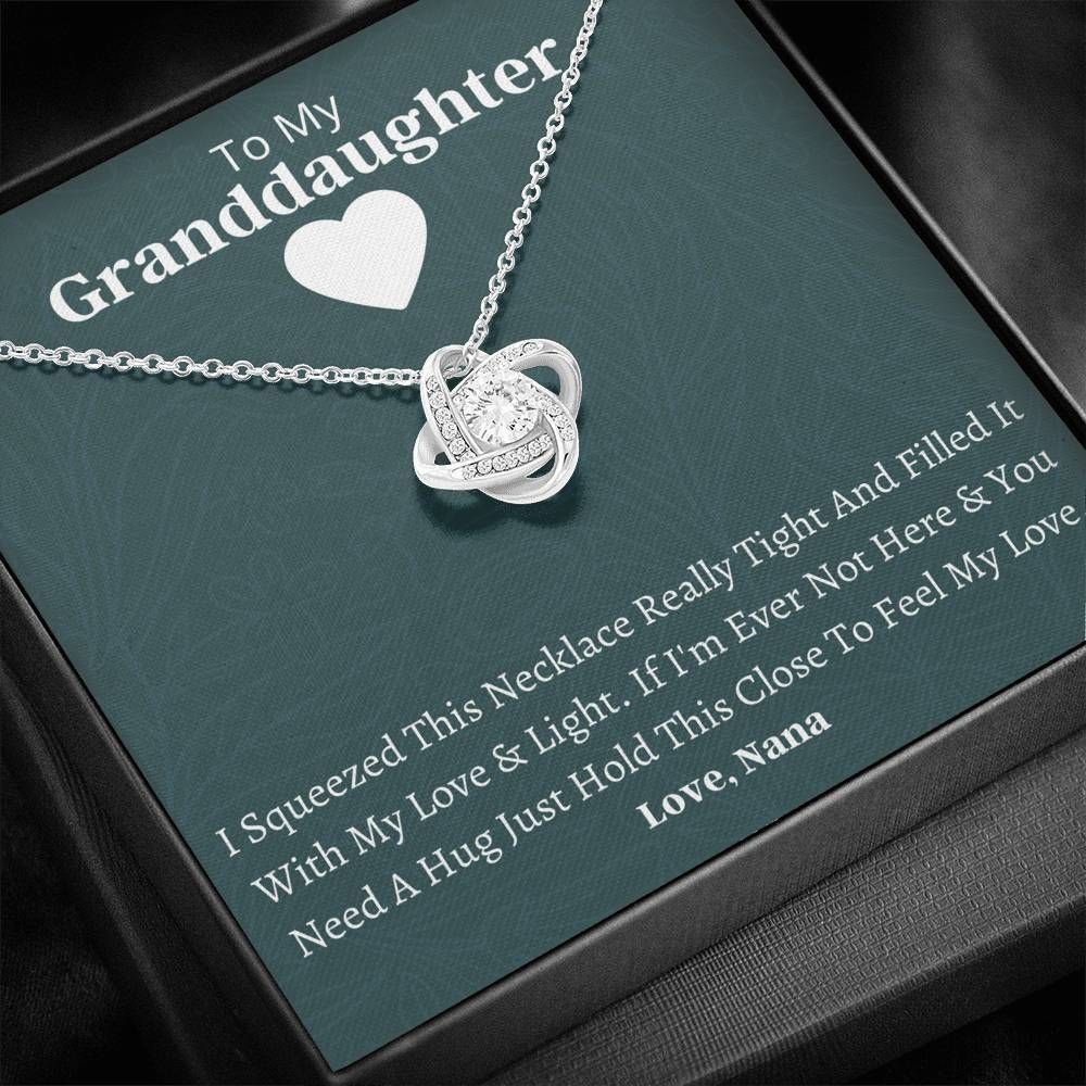 Nana Gift For Granddaughter Love Knot Necklace Hold This Close To Fill My Heart