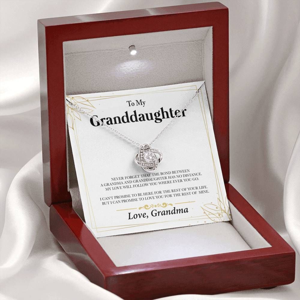 Never Forget I Love You Love Knot Necklace To Granddaughter