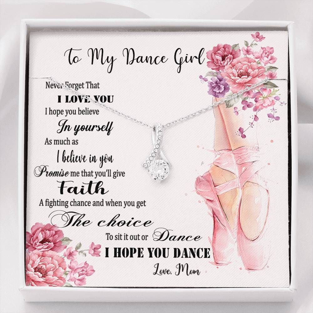 Never Forget That I Love You Alluring Beauty Necklace Giving Dance Girl
