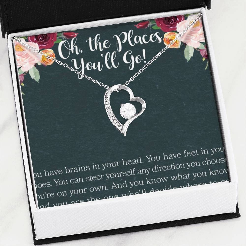 Oh, The Flaces You'll Go Forever Love Necklace