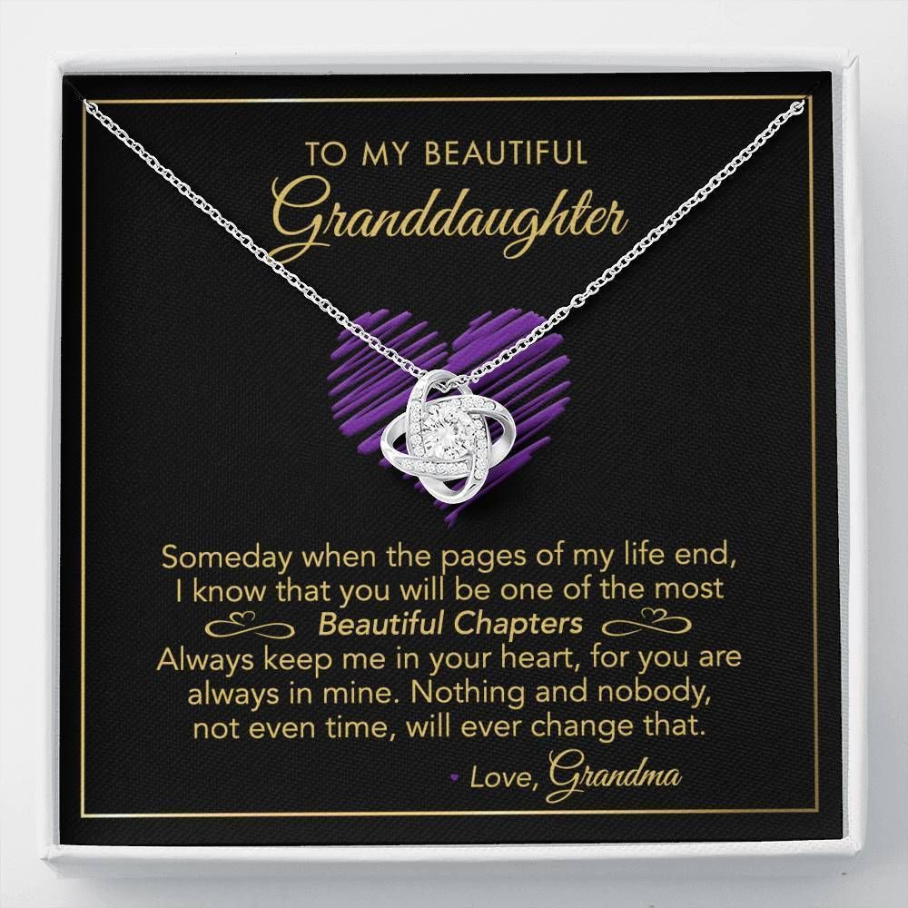 One Of The Most Beautiful Chapters Love Knot Necklace For Granddaughter