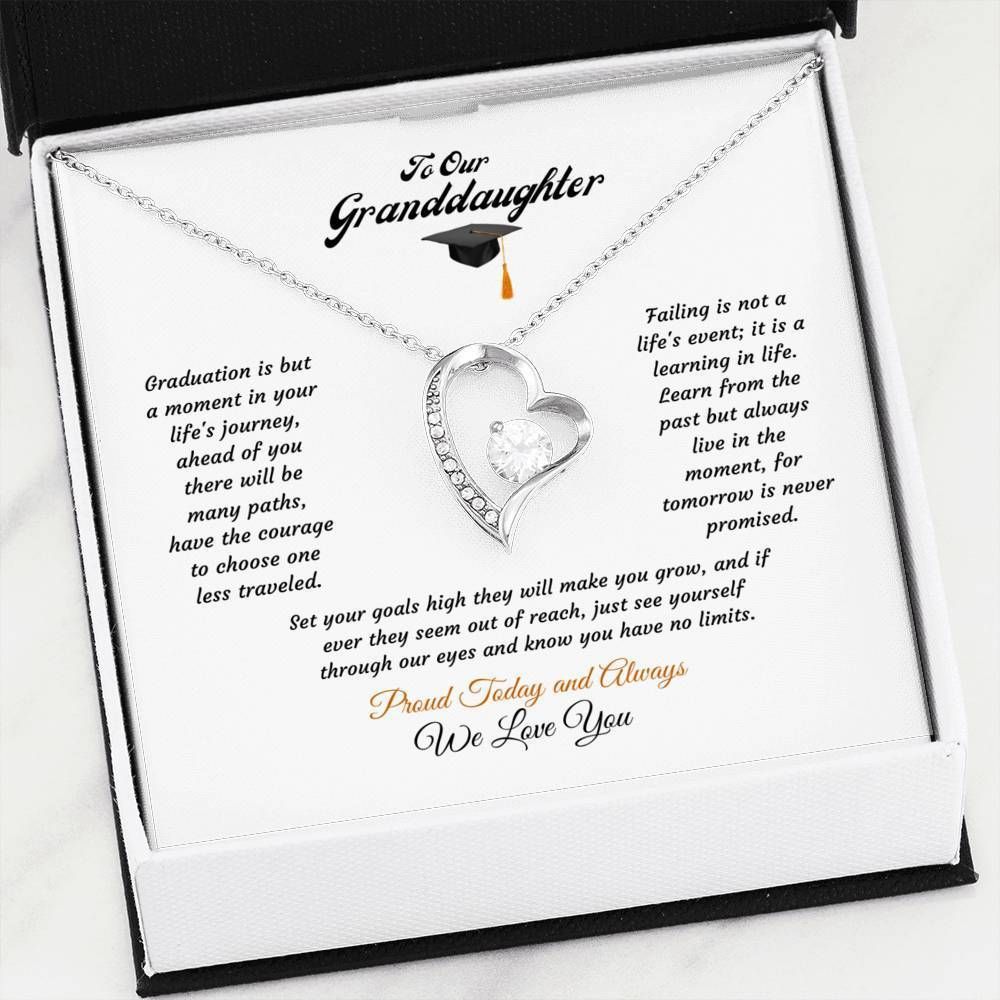 Our Granddaughter Graduation Forever Love Necklace For Granddaughter Proud Today And Always