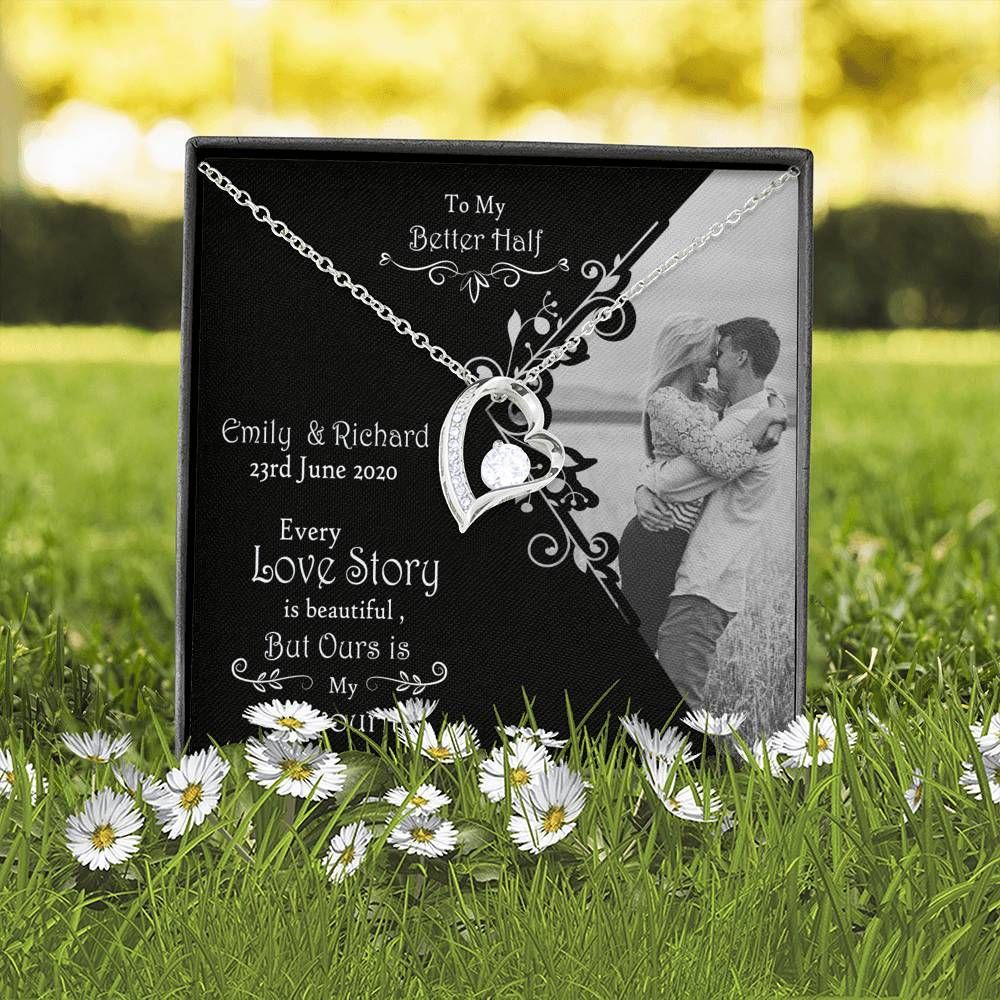 Our Is My Favorite Giving Better Half Silver Forever Love Necklace
