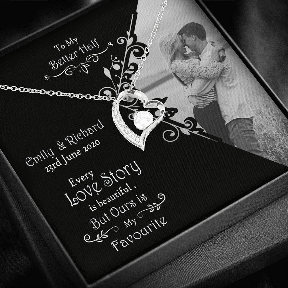 Our Is My Favorite Giving Better Half Silver Forever Love Necklace
