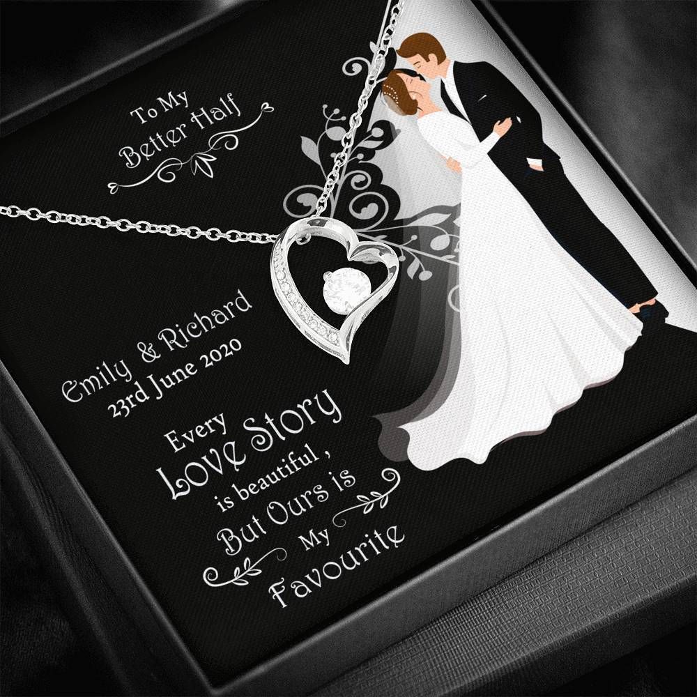 Our Is My Favorite Silver Forever Love Necklace Gift For Better Half