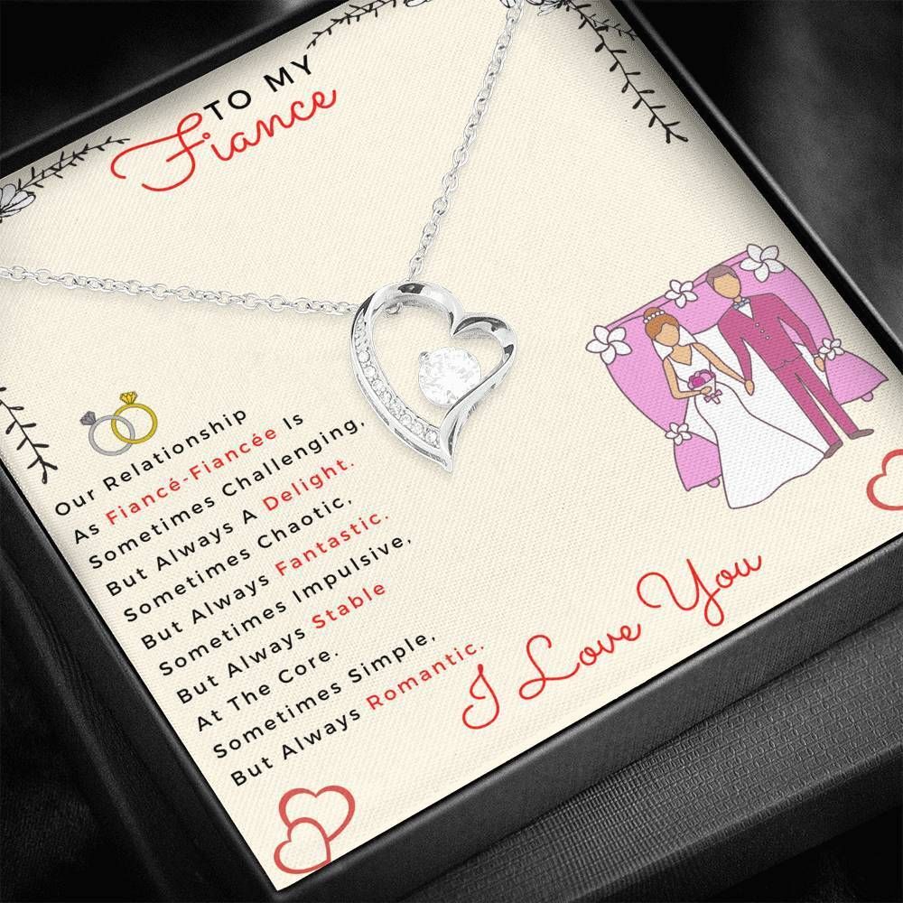 Our Relationship Forever Love Necklace Giving Fiancee