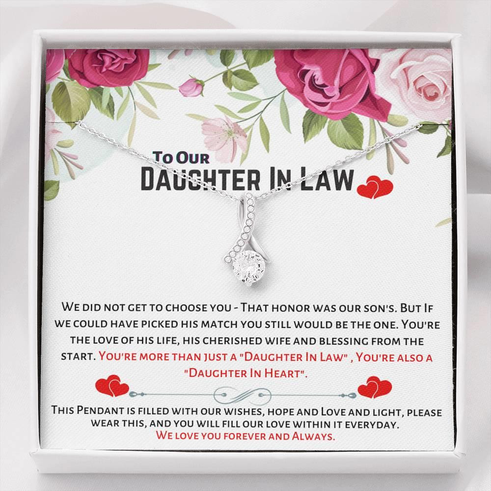 Perfect Gift For Daughter In Law You're Also A Daughter In Heart Alluring Beauty Necklace