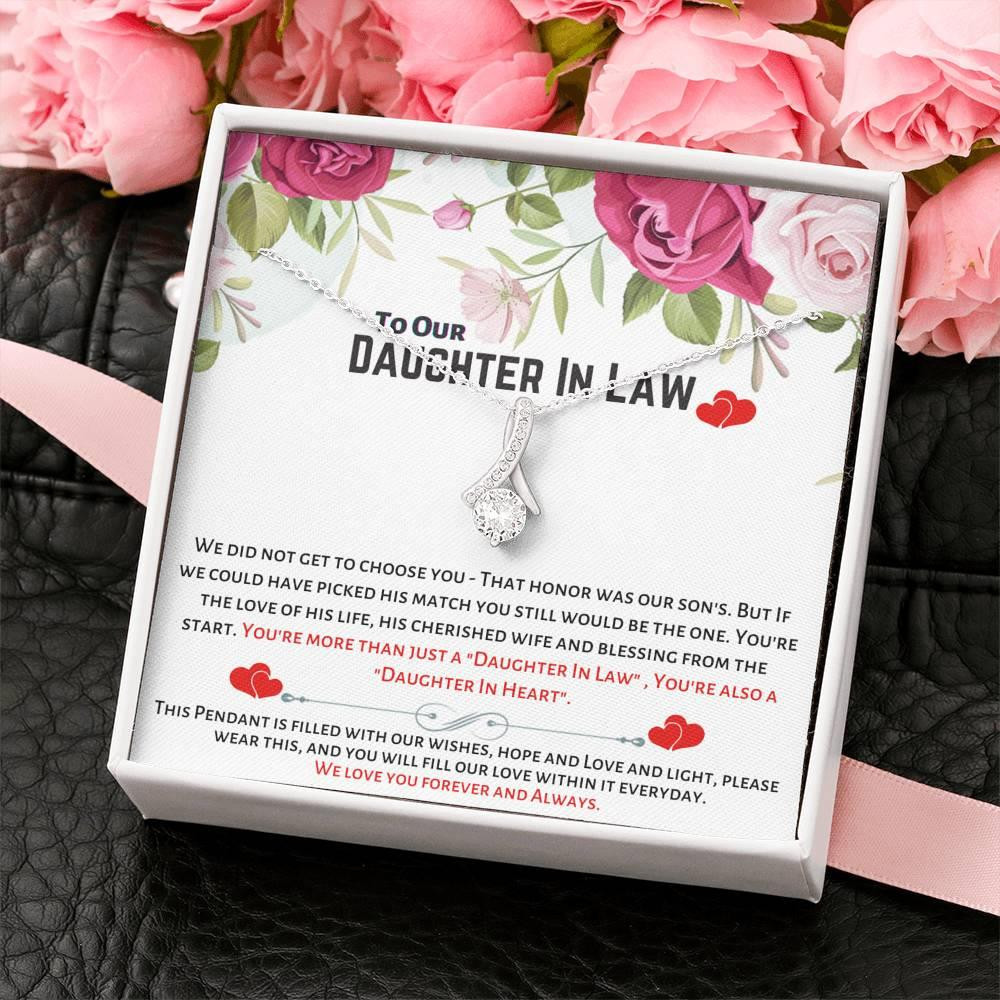 Perfect Gift For Daughter In Law You're Also A Daughter In Heart Alluring Beauty Necklace