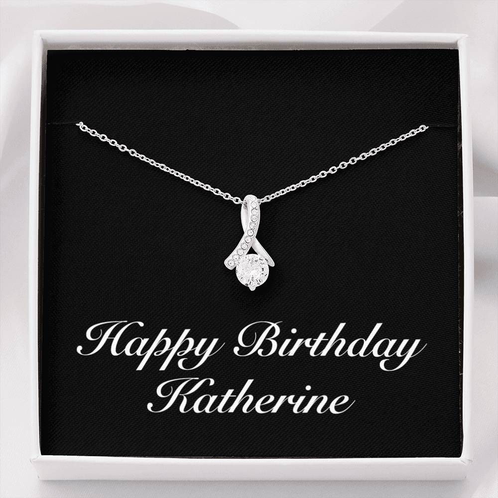 Personalized Birthday Gift For Person Named  Katherine Alluring Beauty Necklace