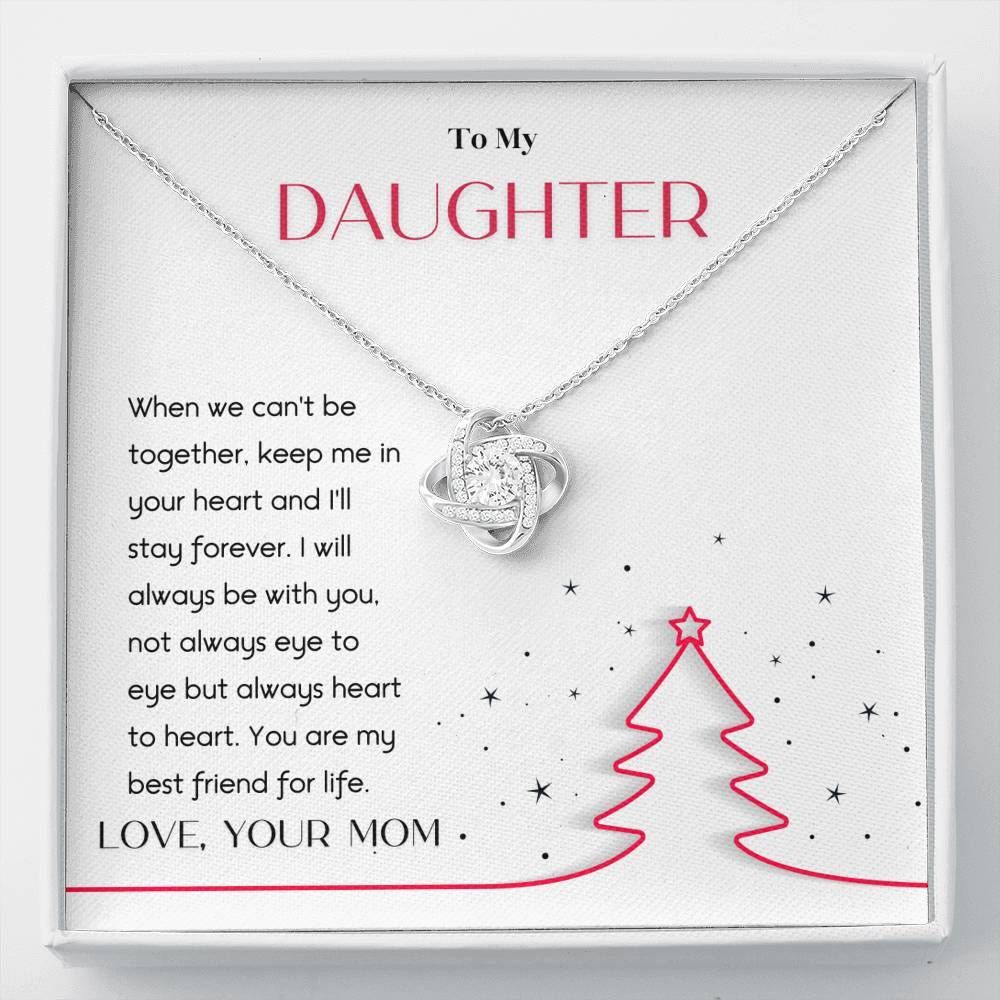 Pine Tree Love Knot Necklace Mom Gift For Daughter You Are My Best Friend