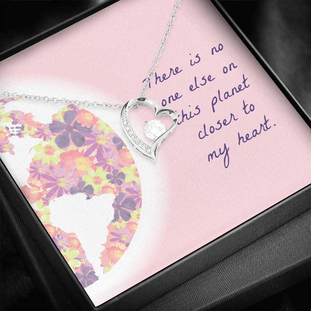 Pink This Planet Closer To My Heart Forever Love Necklace For Wife