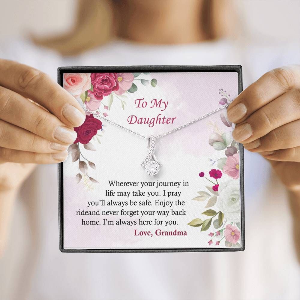 Pray You'll Always Be Safe Alluring Beauty Necklace To Daughter